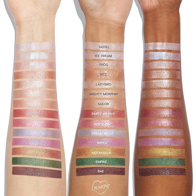 ColourPop Super Shock Shadow - High-Pigment, Crème-Powder Eye Makeup - Single Glitter Eyeshadow with Zero Fallout and Unique Bouncy Texture - Soft Golden Ivory Eyeshadow - Bae (0.07 oz)