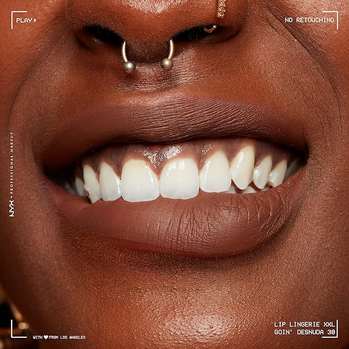 NYX PROFESSIONAL MAKEUP Lip Lingerie XXL Matte Liquid Lipstick - Goin Desnuda (Chocolate Brown)