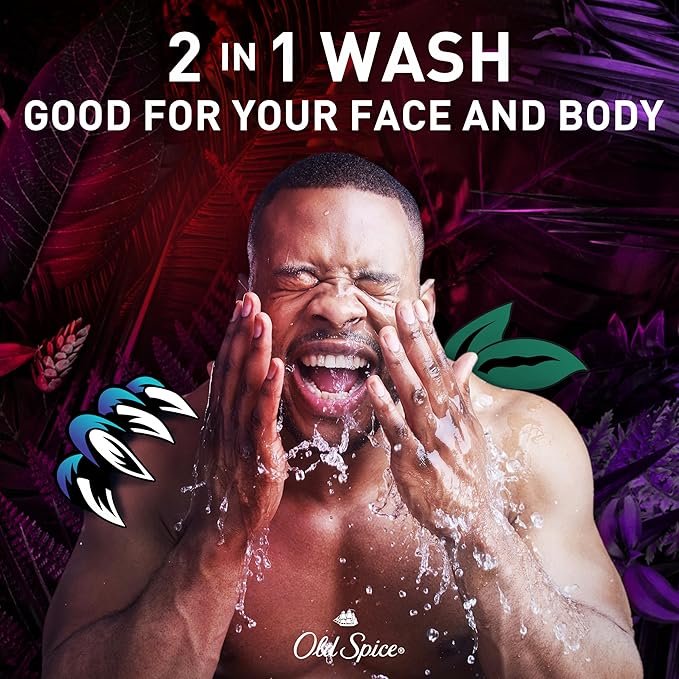 Old Spice Cleansing Body Wash for Men, 3X Defense, 24/7 Shower Fresh with Lasting Scent, 2-in-1 Body & Face Wash, NightPanther with Rich Warm Scent, 24 oz (Pack of 4)