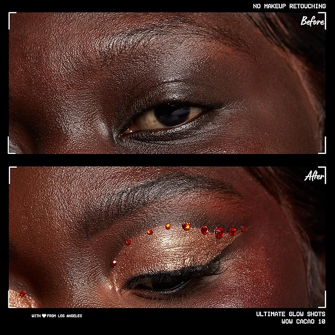 NYX PROFESSIONAL MAKEUP Ultimate Glow Shots, Liquid Eyeshadow, Long-Lasting Shimmer Eye Shadow with Vitamin C - Wow Cacao