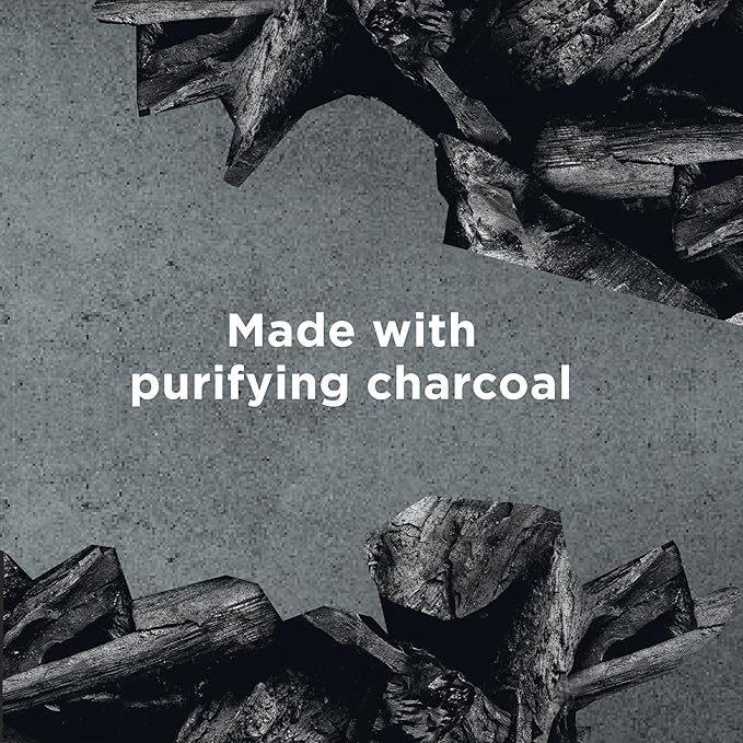 DOVE MEN + CARE Purifying Shampoo Charcoal + Clay 2 Pk for Stronger, More Resilient Hair, with Plant-Based Cleansers, 31 oz
