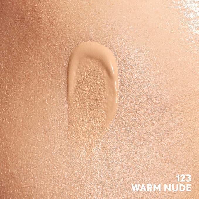 COVERGIRL Clean Invisible Foundation Makeup, Dewy & Glowy Natural Finish, Buildable Coverage, Skin-Like Smooth Look, Vegan, Warm Nude, 1oz