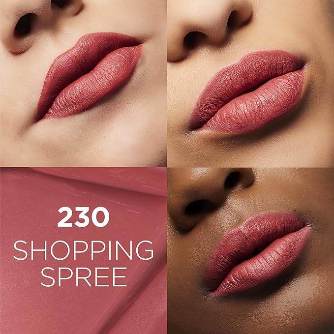 L'Oreal Paris Infallible Matte Resistance Liquid Lipstick, up to 16 Hour Wear, Shopping Spree 230, 0.16 Fl Oz