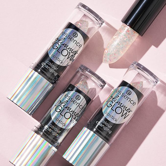 essence | Glimmer GLOW Lipstick | pH Color Changing Technology | Subtle & Sheer Pink | Vegan & Cruelty Free | Free From Parabens, Gluten, Oil, Preservatives & Microplastic Particles