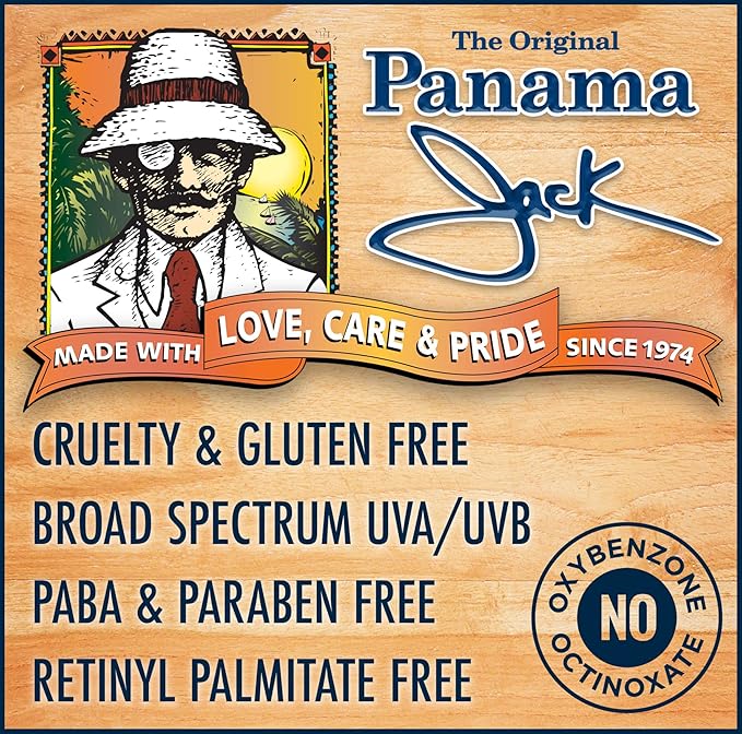 Panama Jack Sunscreen Suntan Lotion - SPF 50, Broad Spectrum UVA/UVB Protection, PABA, Paraben, Gluten & Cruelty Free, 6 FL OZ (Pack of 12)