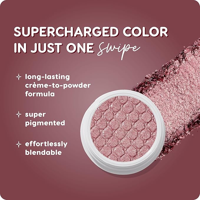 ColourPop Super Shock Shadow - High-Pigment, Crème-Powder Eye Makeup - Single Glitter Eyeshadow with Minimal Fallout and Unique Bouncy Texture - Warm Burgundy Eyeshadow - Party of Five (0.07 oz)