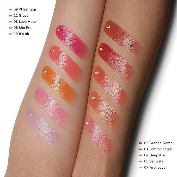 Oulac Moisturizing Shine Rose Pink Lipstick for Women, 2 in 1 Tinted Lip Balm for Winter, Hydrated Juicy and Glossy Lip Color for Dry, Cracked and Chapped Lips, Vegan 2.2g/0.07oz (09)