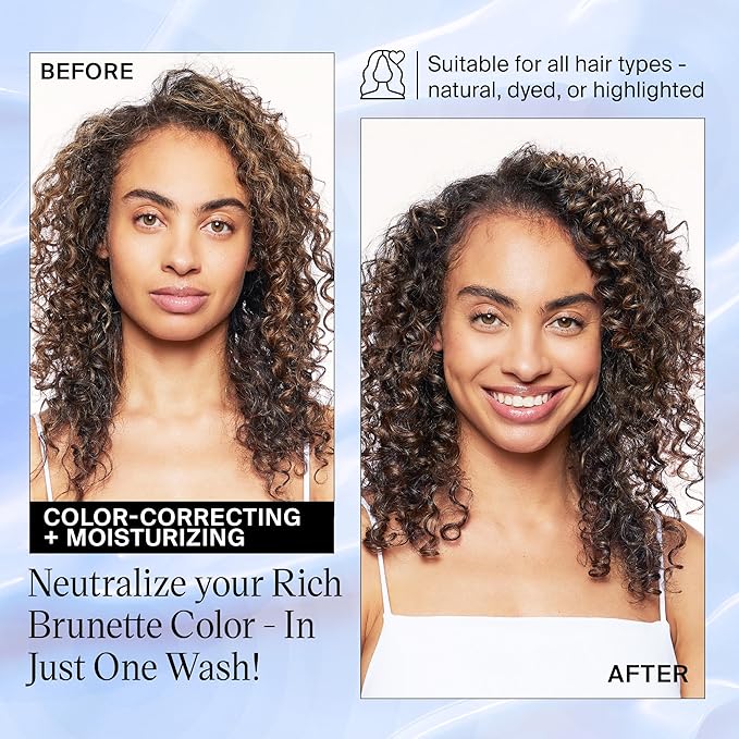 Eva NYC Brass to Sass Brunette Conditioner, Blue Conditioner for Brassy Hair, Neutralizes Brassy Red and Orange Tones, 8.8 fl oz