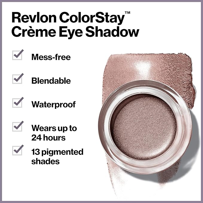 Revlon Crème Eyeshadow, ColorStay 24 Hour Eye Makeup, Highly Pigmented Cream Formula in Blendable Matte & Shimmer Finishes, 715 Espresso, 0.18 Oz