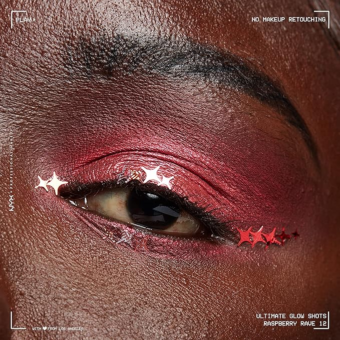 NYX PROFESSIONAL MAKEUP Ultimate Glow Shots, Liquid Eyeshadow, Long-Lasting Shimmer Eye Shadow with Vitamin C - Raspberry Rave