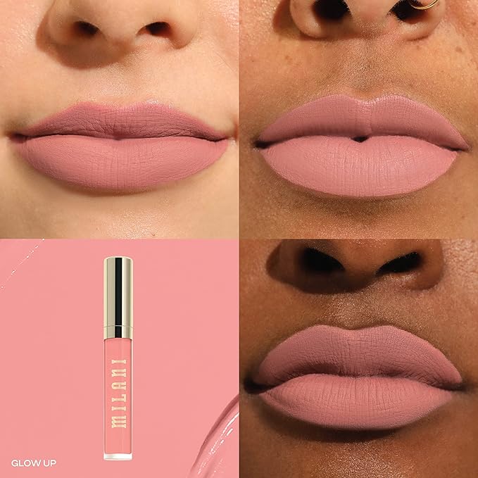Milani Stay Put Longwear Liquid Lipstick - Smudge-Proof, Kiss-Proof, and Fade-Resistant Formula for All-Day Wear - Glow Up