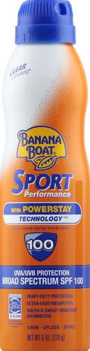 Banana Boat Sport Ultra SPF 100 Sunscreen Spray, 6oz | Sport Sunscreen Spray SPF 100, Banana Boat Sunscreen SPF 100 Spray, High SPF Sunscreen, Water Resistant Sunscreen, 6oz (Pack of 2)