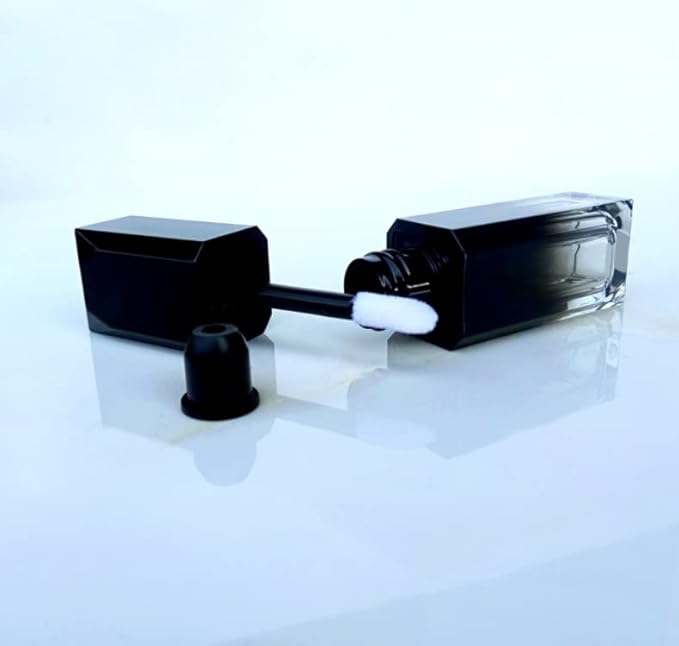 HLLMX 3PCS 5ml Lip Gloss Tube Plastic Vials Empty Refillable Lip Balm Bottles Container Lip Glaze Tube DIY Makeup Liquid Lipstick Bottle Container Red Lids Cosmetic Tube for Women Girl