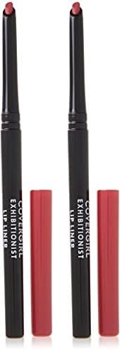 COVERGIRL - Exhibitionist All-Day Lip Liner, Retractable Tip, Easy application, Smudge, Transfer, Mask - Proof, 100% Cruelty-Free (Pack of 2)