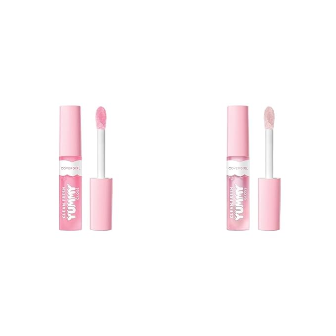 COVERGIRL Clean Fresh Yummy Gloss Lip Gloss 2 Pack - Sugar Poppy and Let's Get Fizzical