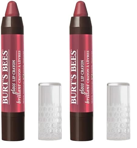 Burt's Bees 100% Natural Moisturizing Gloss Lip Crayon, Tahitian Sunset - 1 Crayon (Pack of 2)