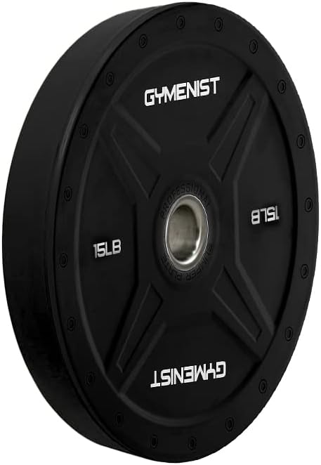 GYMENIST Bumper Plates is Made for 2 Inch 10 LB 55 LB