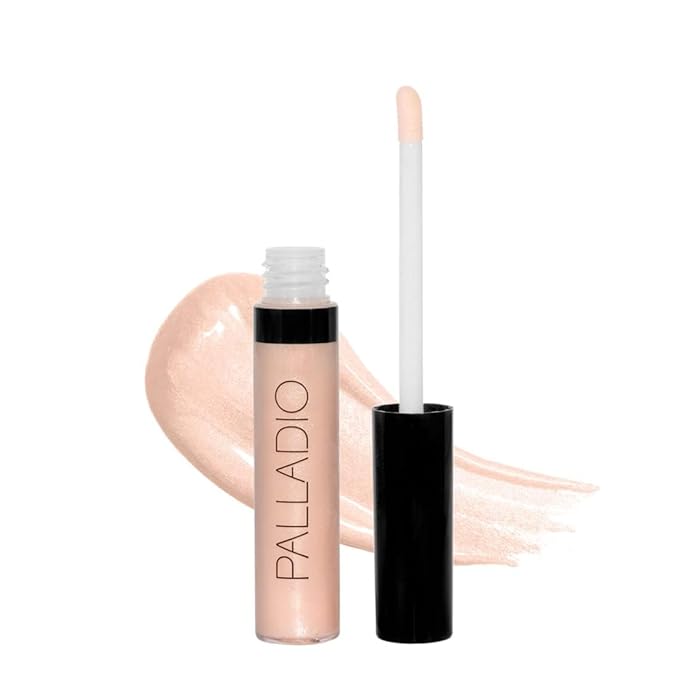 Palladio Lip Gloss, Non-Sticky Lip Gloss, Contains Vitamin E and Aloe, Offers Intense Color and Moisturization, Minimizes Lip Wrinkles, Softens Lips with Beautiful Shiny Finish, Vanilla Cupcake