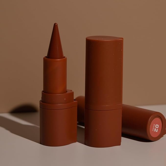 2-in-1 Gradient Lip Liner and Lipstick Lip Combo Set - Achieve Flawless Contour and Gradual Ombre Effect with Easy-to-Use Crayon Form and Cone Tip (04# Toffee, 1 Count (Pack of 1))