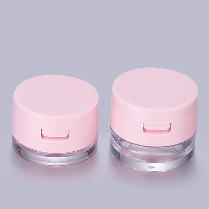 minkissy 2 Sets Powder Box Mini Containers Loose Powder Abs 3g