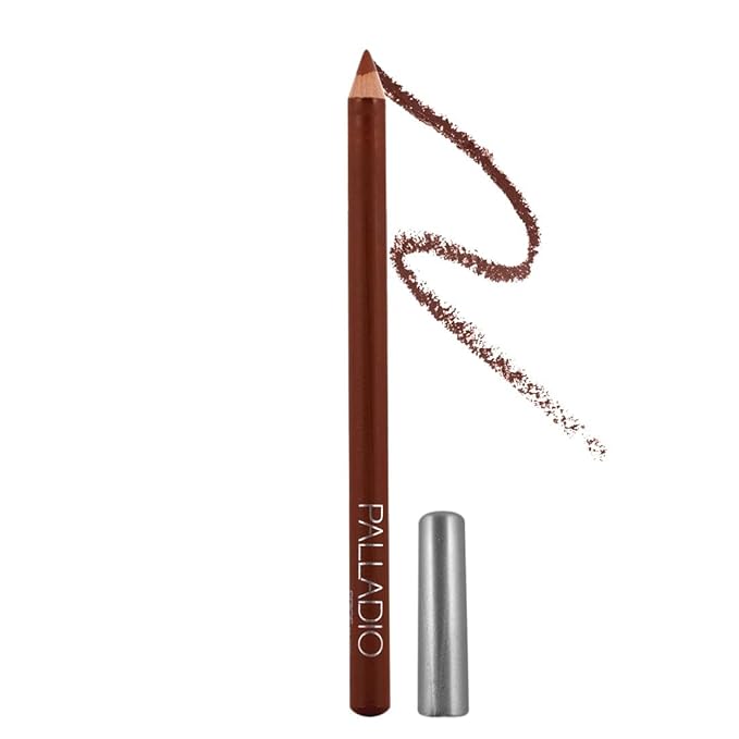Palladio Lip Liner Pencil, Wooden, Firm yet Smooth, Contour and Line with Ease, Perfectly Outlined Lips, Comfortable, Hydrating, Moisturizing, Rich Pigmented Color, Long Lasting, Spice