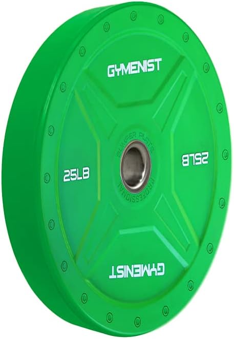 GYMENIST Bumper Plates is Made for 2 Inch 10 LB 55 LB