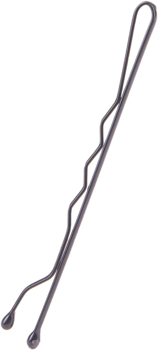 Amazon Basics Bobby Pins, Black Hair Pins for all Hair types, 48 Count