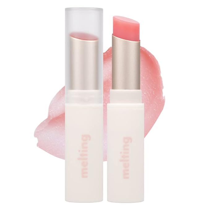 MERZY Glossy Melting Color Lip Balm – Juicy High-Pigment Lip Color with Glossy Shine – Moisturizing Vegan Lip Balm #01 HIGHKEY PINK