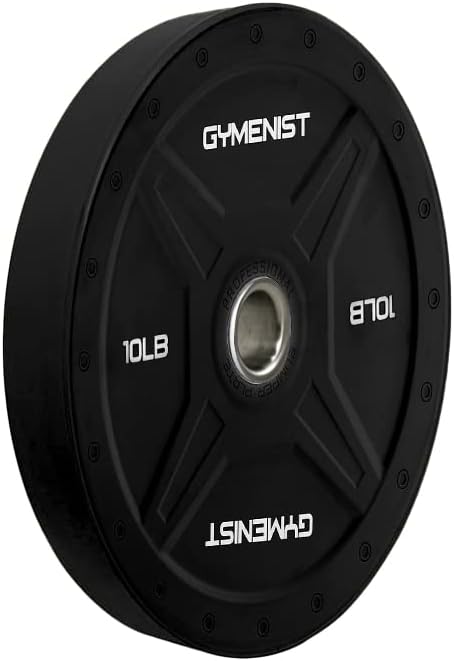 GYMENIST Bumper Plates is Made for 2 Inch 10 LB 55 LB