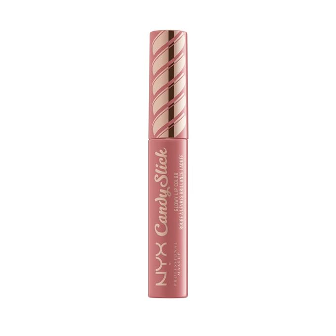 NYX PROFESSIONAL MAKEUP Candy Slick Glowy Lip Color Gloss - Sugarcoated Kissed (Peachy Nude)
