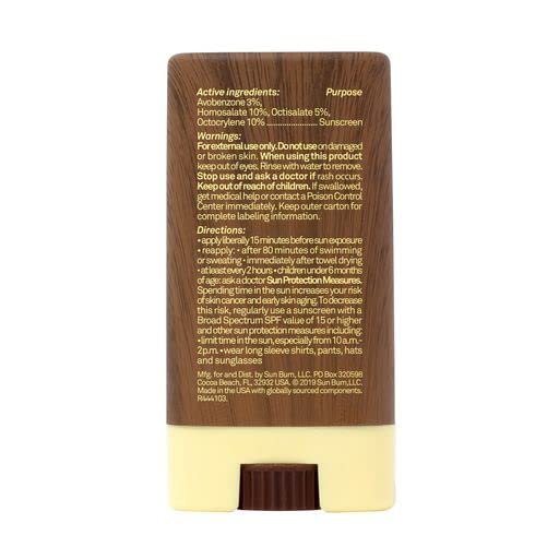 Sun Bum Original SPF 30 Sunscreen Face Stick | Vegan and Reef Friendly (Octinoxate & Oxybenzone Free) Broad Spectrum Moisturizing Roll-On UVA/UVB Sunscreen with Vitamin E | .45 oz (20-45030)
