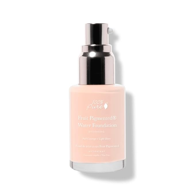 100% PURE Water Foundation Full Coverage Hydrating Makeup, Fl Oz