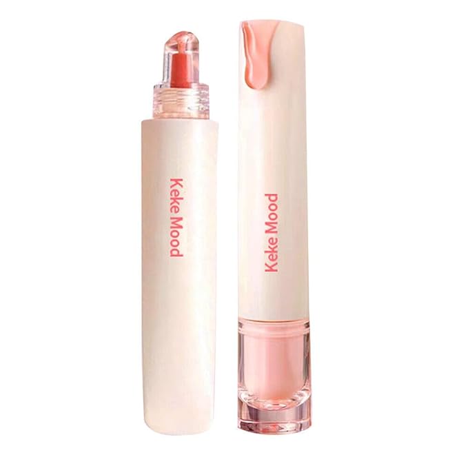 Hydrating Jelly Lip Gloss, Long-Lasting Waterproof Non-Stick Cup Lip Glaze Set, Moisturizing Tinted Lip Balm, Mirror-Like Liquid Lipsticks for Brightening and Plumping, K-Beauty (Color 4, One Size)