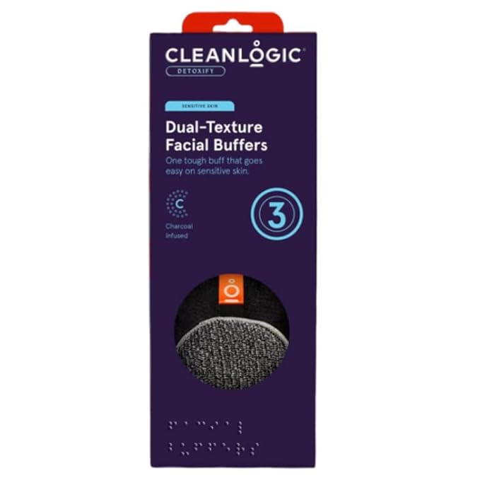 Cleanlogic charcoal infused exfoliating dual-texture