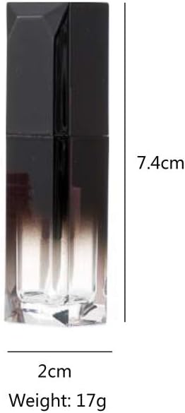 5Pcs 4ml/0.14oz Mini Lip Gloss Tube with Screw Lid Empty Refillable Plastic Lipstick Tube Lip Balm Pipe Lip Gloss Tube DIY Container Jar for Lip Balm Lip Gloss (Black Gradient)