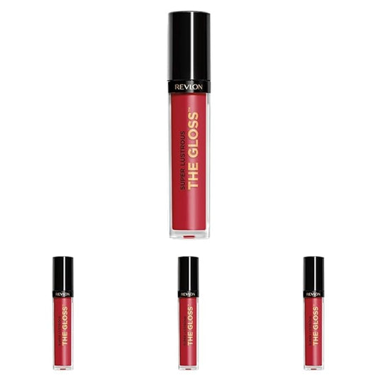 REVLON Lip Gloss, Super Lustrous The Gloss, Non-Sticky, High Shine Finish, 247 Desert Spice, 0.13 Oz (Pack of 4)