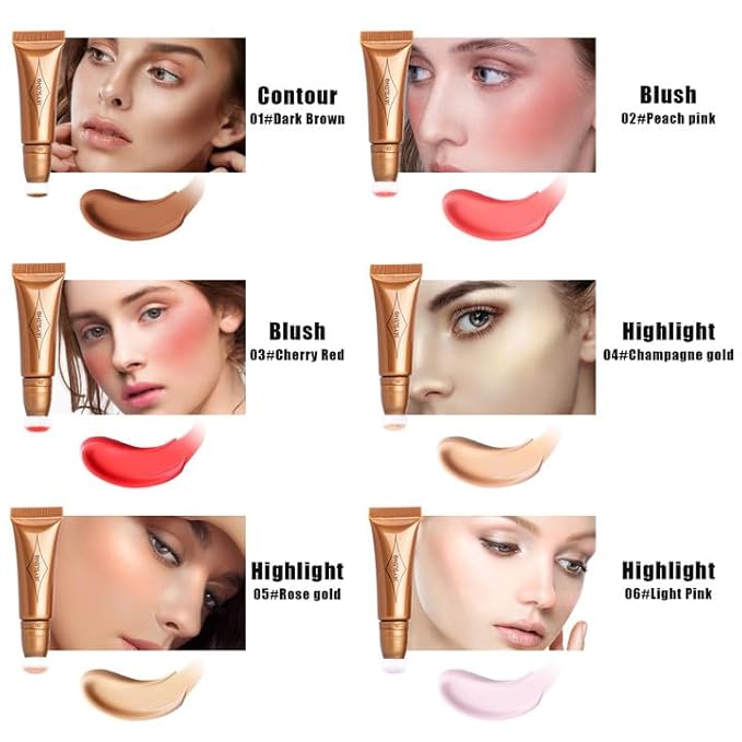 Liquid Bronzer Stick Cream Contour Wand Highlighter Stick Gold Highlighter)