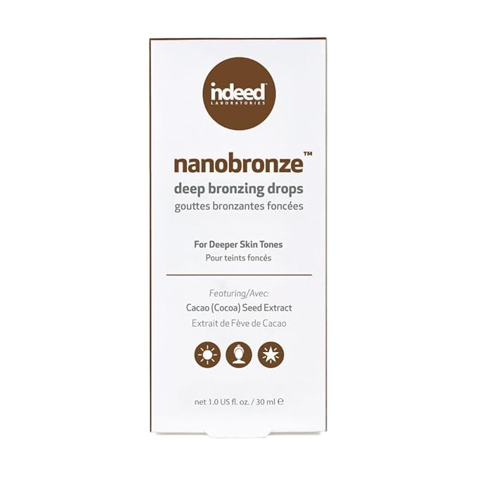 Indeed Labs Nanobronze Deep, Deep Bronzing Drops -Natural Glow Enhancer, Illuminator Highlighter Skin Tint, For An All Day Radiant Glow- With Hyaluronic Acid To Help Support Skin Barrier Repair