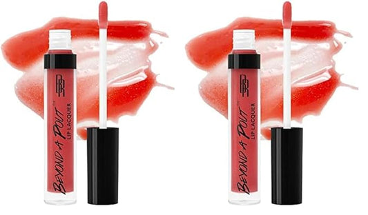 Black Radiance Beyond A Pout Lip Lacquer Lip Gloss, Hot Sauce (Pack of 2)