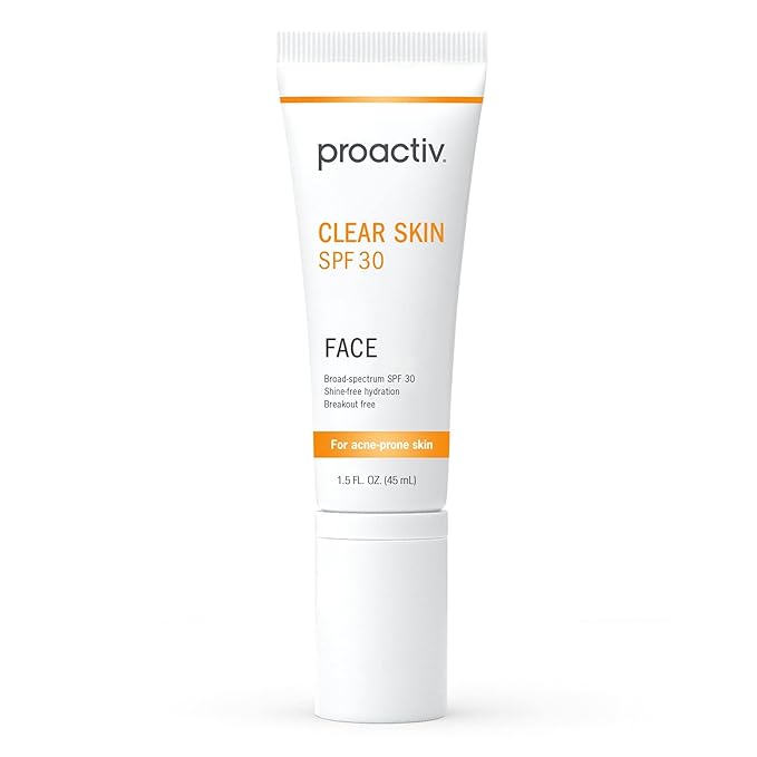 Proactiv Clear Skin Face Sunscreen Moisturizer With SPF 30 - Hydrating SPF Lotion And Sensitive Skin Sunscreen For Oily Skin And Acne-Prone Skin, Oil Free Matte Skincare Sunscreen, 1.5oz