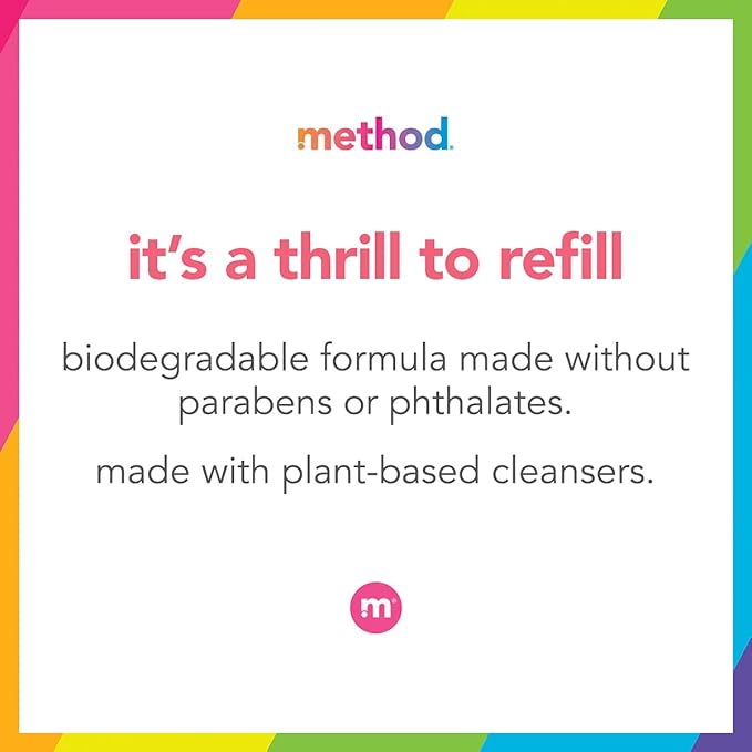 Method Premium Foaming Hand Wash Refill, Vetiver + Amber, Recyclable Bottles, Biodegradable Formula, 28 fl oz (Pack of 4) (Packaging May Vary)