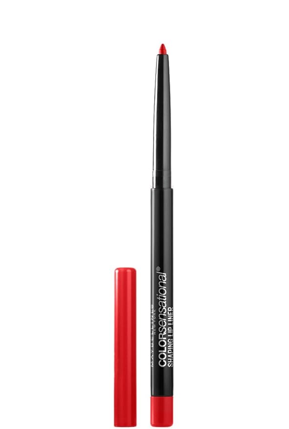 Maybelline Color Sensational Shaping Lip Liner with Self-Sharpening Tip, Very Cherry, Red, 1 Count