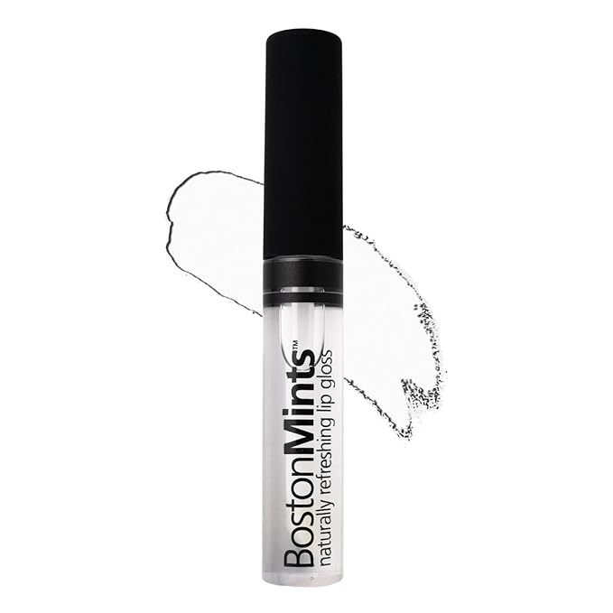 Healthy, Naturally Lip Plumping Clear LipGloss, Southie Pout (.25oz) - Vegan, Plant-Based ingredients. Cooling Mint Enhances Fullness, while Avocado Oil and Jojoba provides lasting Hydration.