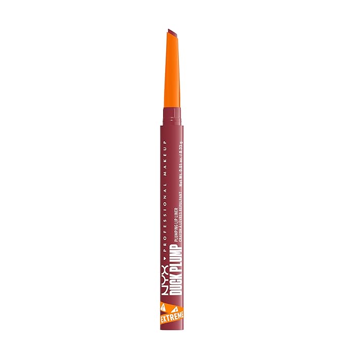 NYX PROFESSIONAL MAKEUP Duck Plump Plumping Lip Liner, Matte Pencil With Up To 10HR Wear, Flirty Flip (Pink Lip Liner)