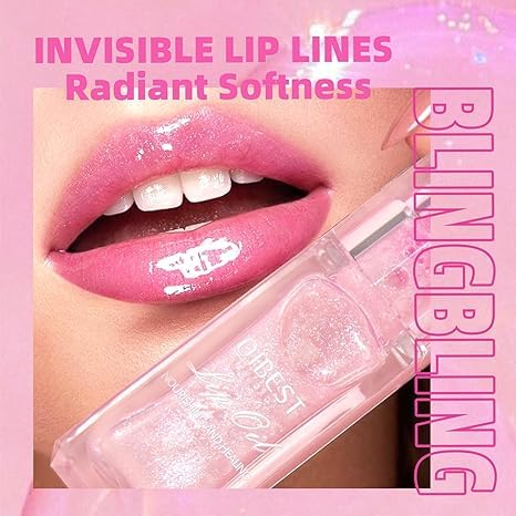 Magic Color Changing Moisturizing Lip Glow Oil Plumping Glimmer Glow Lipstick,Long Lasting Moisturizing Non-sticky Fresh Texture Lip Oil, Hydrating Lip Gloss Lip Balm Transparent Lip Care(2PCS)