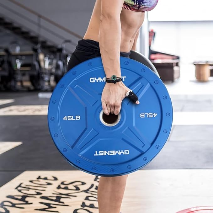 GYMENIST Bumper Plates is Made for 2 Inch 10 LB 55 LB