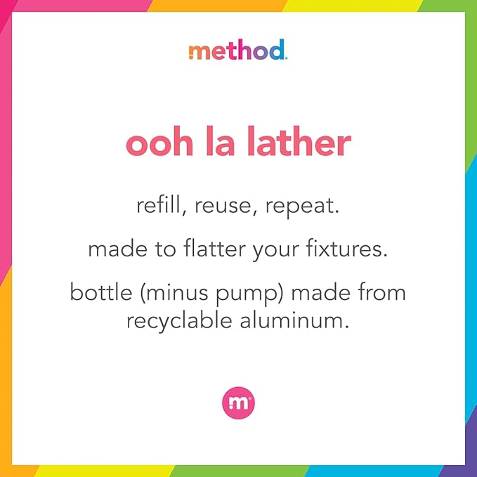 Method Premium Foaming Hand Wash, Ylang Ylang + Hyacinth, Reusable Gold Aluminum Bottle, Biodegradable Formula, 10 fl oz (Pack of 3)