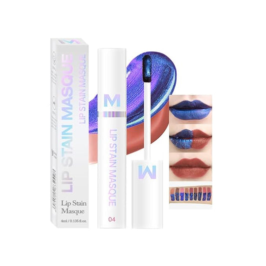 Matte Lip Gloss Peel Off Masque - Peel Off Lip Stain Tattoo, Chestnut Brown Peel Off Lip Tint，Long Lasting Waterproof Transfer-proof Lip Mask Lip Stain Peel Off Lip Gloss,Stay Lip Makeup 04#
