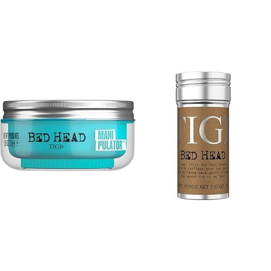 TIGI Bed Head Manipulator texturizing Putty with Firm Hold 2.01 oz, Bed Head Hair Wax Stick with Beeswax & Japan Wax for Cool People 2.57 oz
