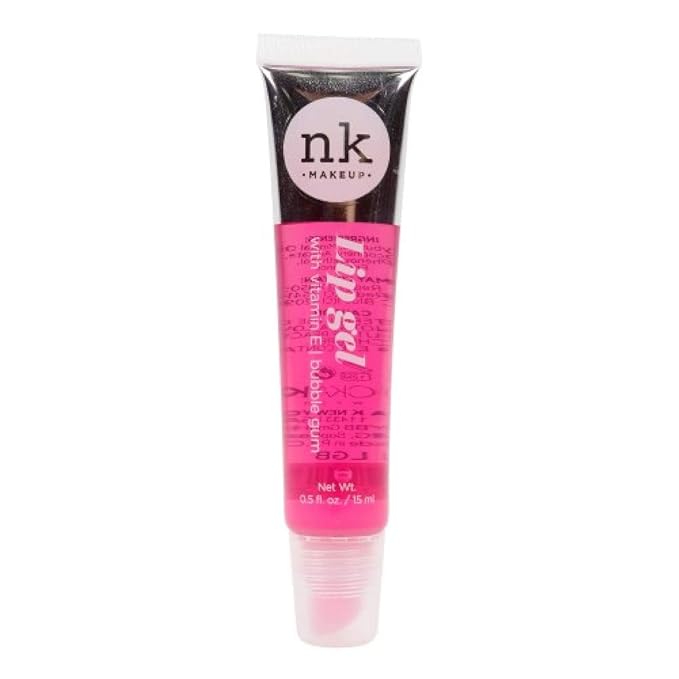 Nicka K New York 5 PACK NK Lip Gel with Vitamin E Bubble Gum, Argan, Strawberry, Cherry and Rosehip Lip Gloss